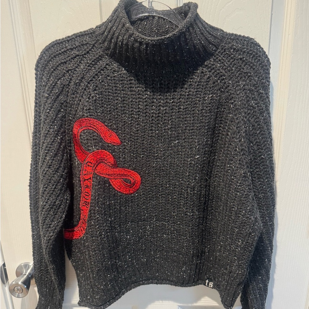 Taylor Swift Reputation Mockneck Cropped Sweater